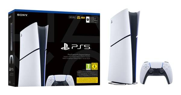 Sony Interactive Entertainment PlayStation 5 Digital E Chassis (Slim) 825 GB Wi-Fi Sort, Hvid