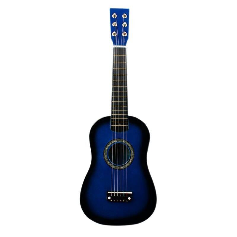 Irin mini 23 tums basswood 12 band 6 strängad akustisk gitarr med plåt och strängar för barn / nybörjare