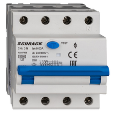 Schrack Kombirelæ MCB/RCD 3P+N C 32A 30mA 6kA Type A