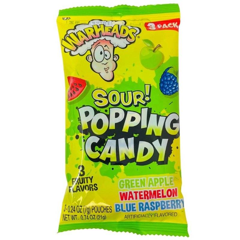 Warheads Sour Popping Candy 3-Pack BF 05/09-24