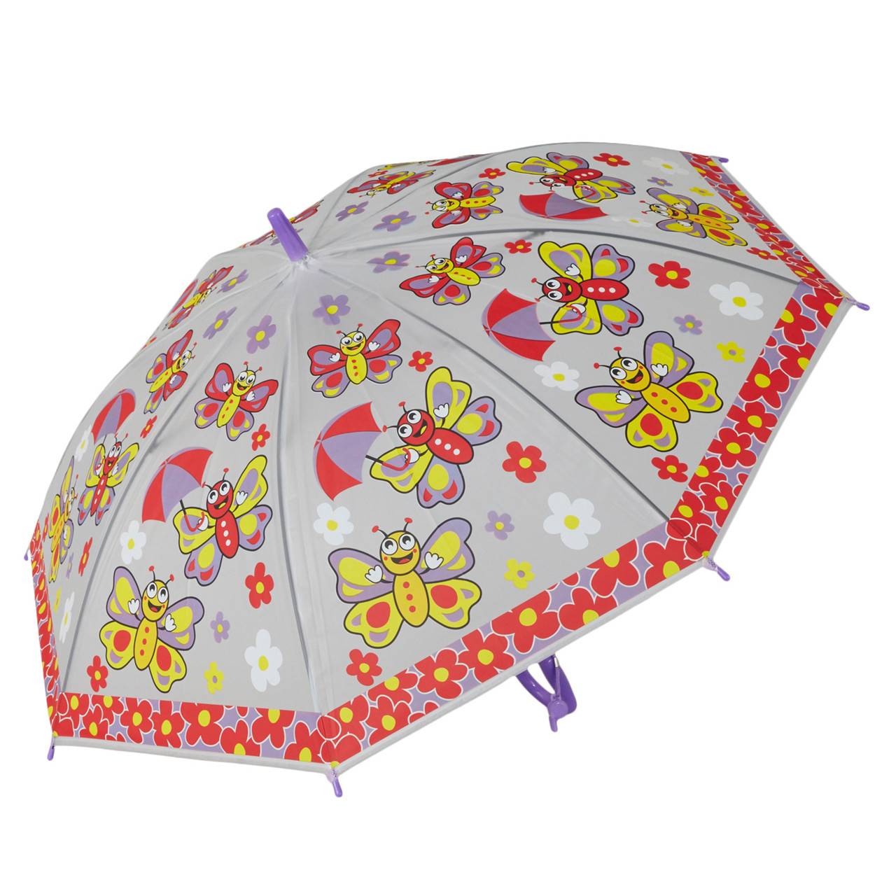 Pippifashion børneparaply med fint motiv (BUTTERFLY)