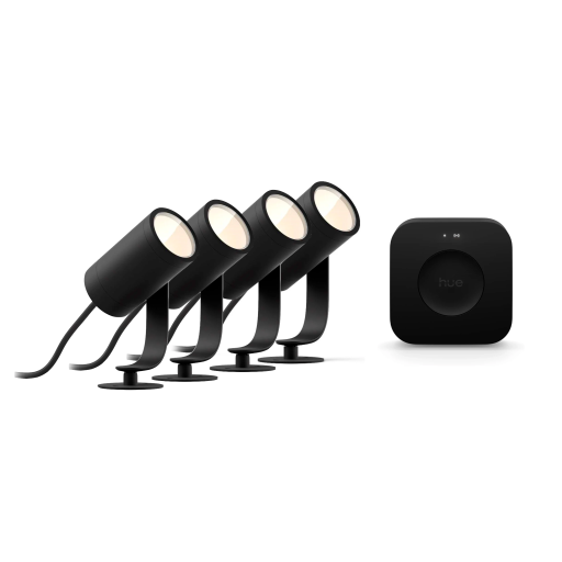 Philips Hue Lily havespots med Bridge Pro, 4-pak