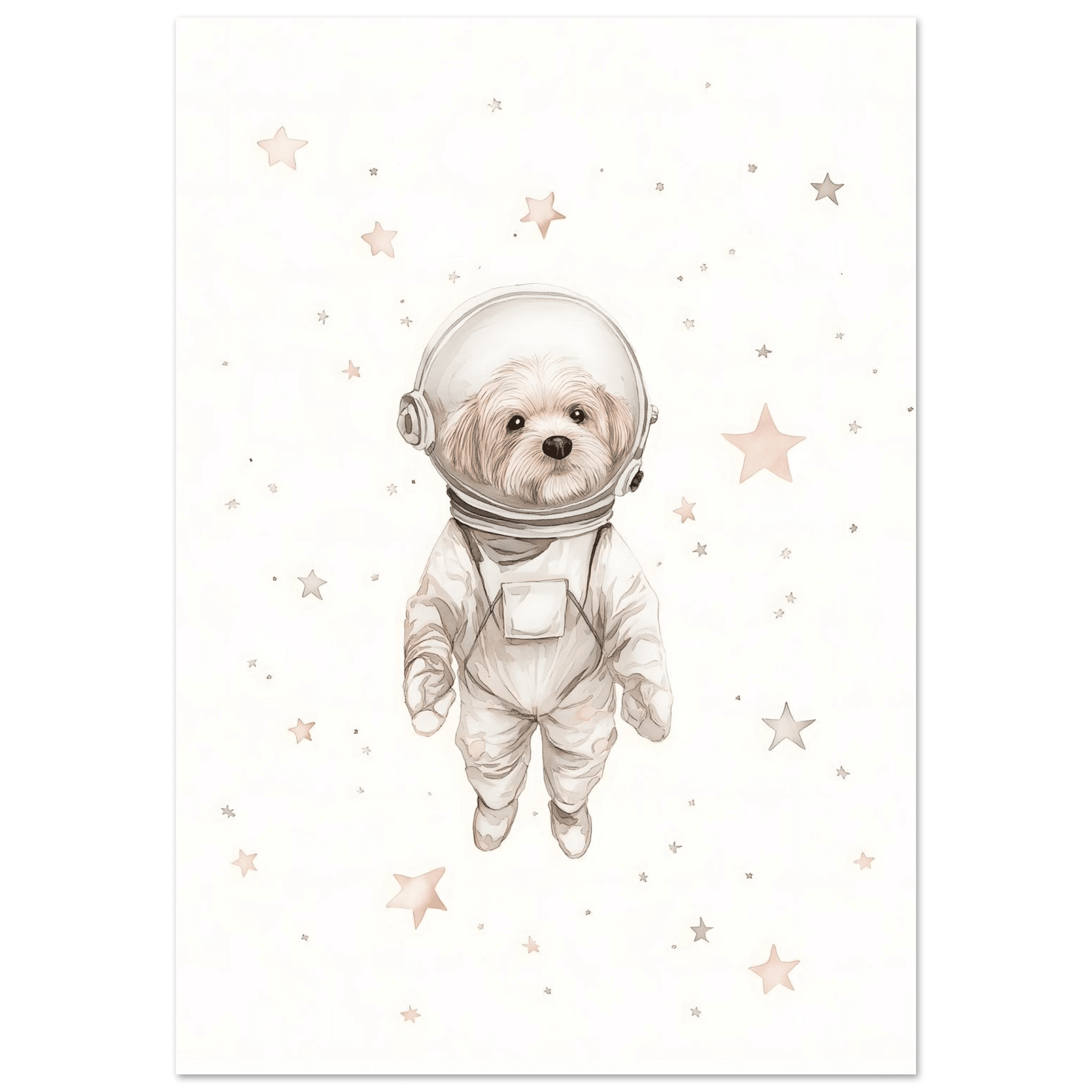 Hund i rymden poster-70x100 cm / 28x40″ / Utan ram / -