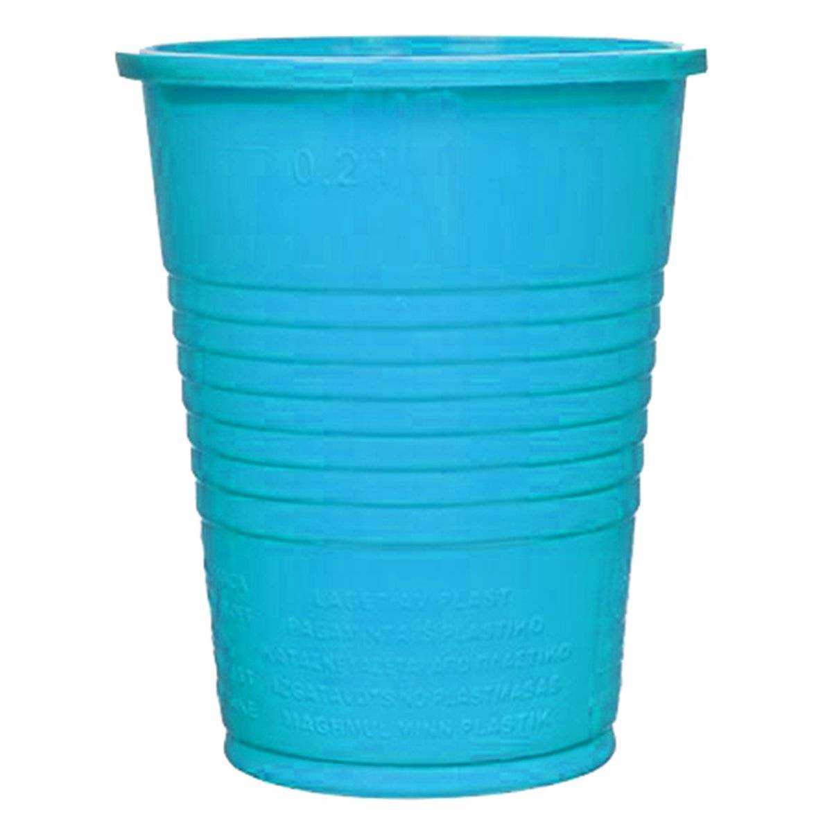 100 stk. Plastikbæger Lyseblå 200 ml