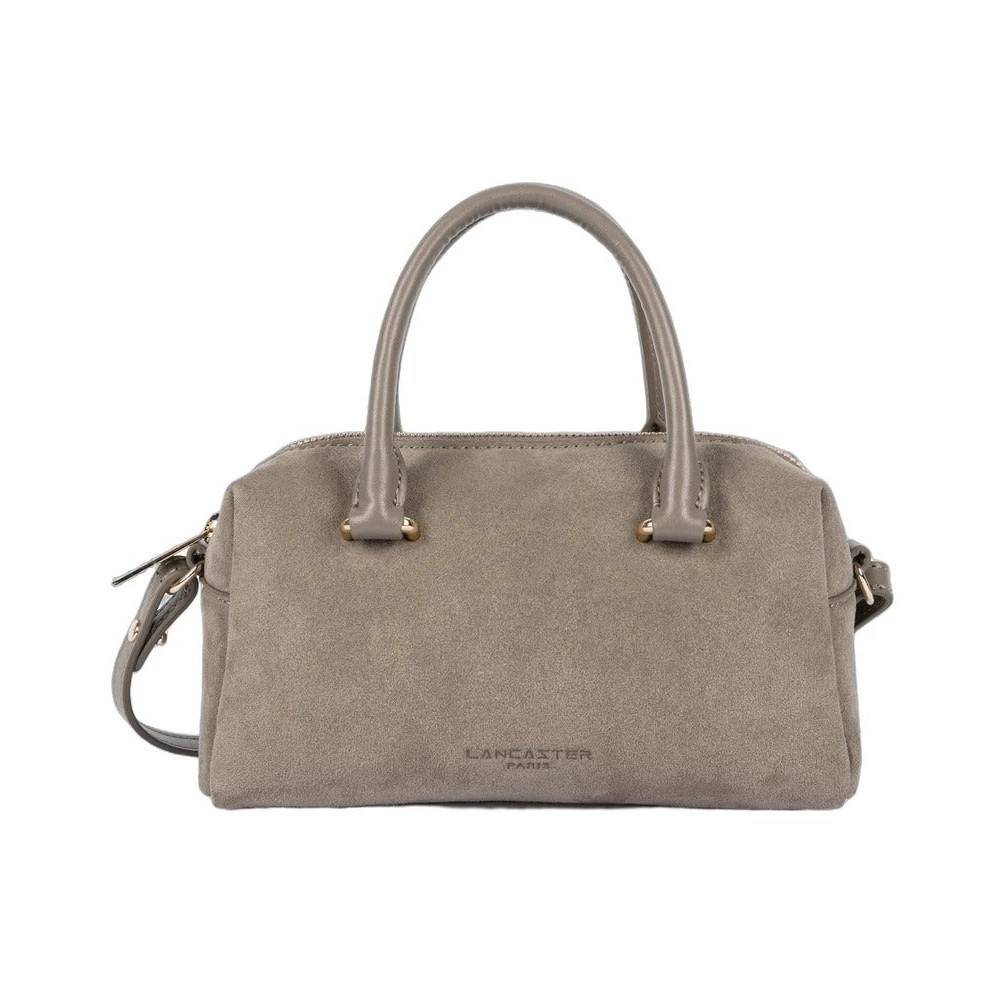 Lancaster Suède Cube Zipped Handbag - Tasker - Dame - Grå - ONE SIZE - Uld