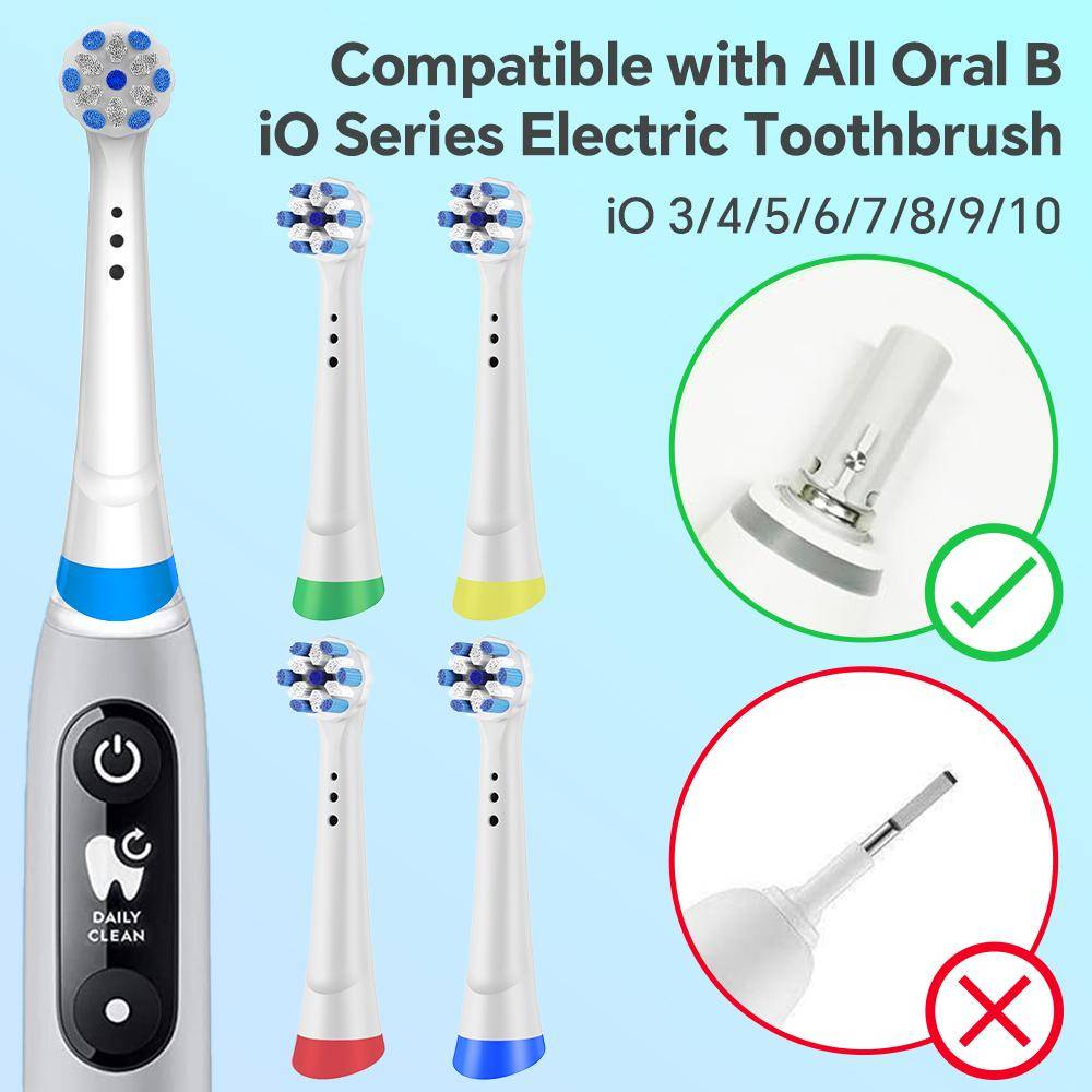 4/8/12x Kompatibel med Oral B iO 2/3/4/5/6/7/8/9/10 Serie Elektrisk Tandborste Ersättningsborsthuvuden, Tandborsthuvud Påfyllningar
