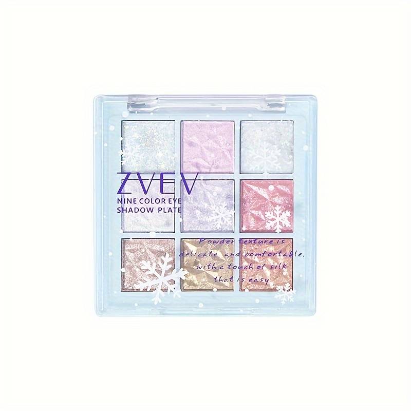 TEMU Christmas Snowflake 9 Color Eyeshadow Tray Powder Delicate On Makeup Matte Fine Glitter Essential New Eyeshadow Christmas Gift