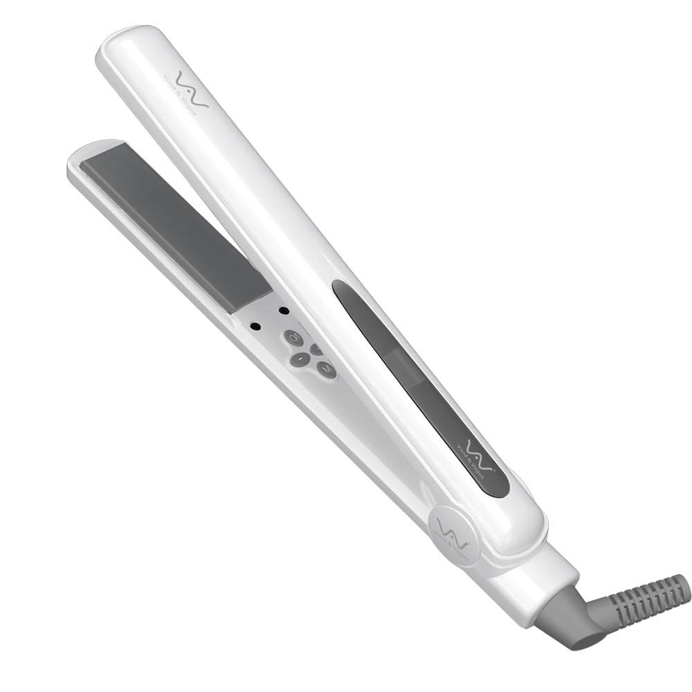 VAV Professional Hair Temperature Curl Suitable for Men and Suitable for Overseas Use Straightener, 140-230°C Adjustable, & Straighten, Ceramic,