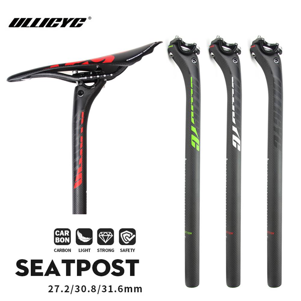Ullicyc Carbon Seatpost 27.2/30.8/31.6mm 3K Carbon Matte Road/MTB Offset Seat Post Length 400mm Seat Tube Bicycle Parts