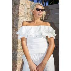 Cras - Flounce Top C424 - 1007 - 1007 Off White