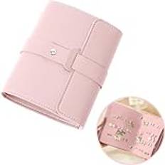 Smyckesförvaringsväska Örhängehållare Organizer Resesmyckesväska Vikbar bok Smyckeskrin fof Örhängen Armband Ring Halsband /925 (Color : Pink)