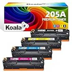 Koala 205A toner kompatibel med HP 205A CF530A CF531A CF532A CF533A multipack för HP Color Laserjet Pro MFP M181fw M180n M180nw M154a M154nw skrivare (svart cyan gul magenta, 4-pack)