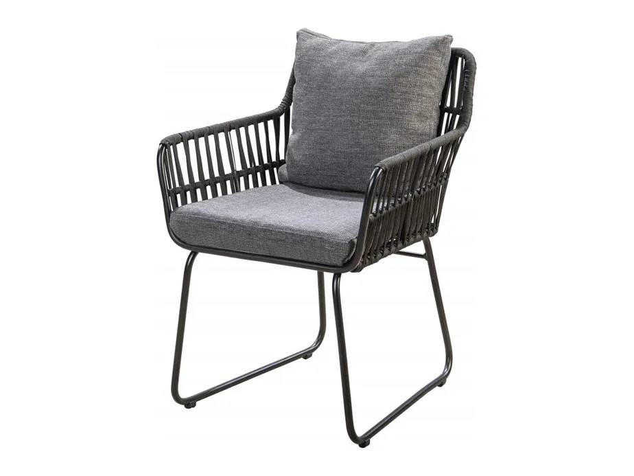 Lifestyle Garden Mikado karmstol Svart med grå dyna