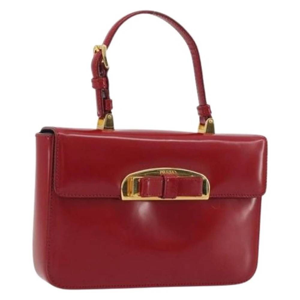Prada Vintage Pre-owned Laeder prada-tasker - Vintage - Dame - Rød - ONE SIZE -