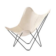 Cuero Sunshine Mariposa - Oyster - Sort Stel