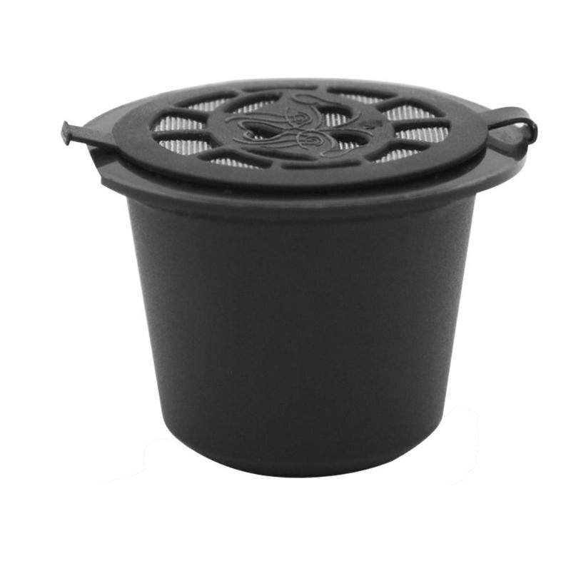 4 st / pack återanvändbar kaffekapsel koppfilter för dolce gusto nespresso inissia toppkaliber är cirka 38mm vikt vardera cirka 5g - Svart