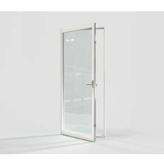 Utåtgående altandörr aluminium 2-glas + karmhylsa monterat i karmen