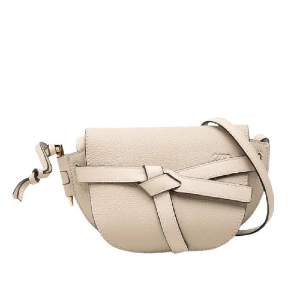 Loewe Pre-owned Pre-owned Gate Crossbody Bag - Vintage - Dame - Beige - ONE SIZE - Uld