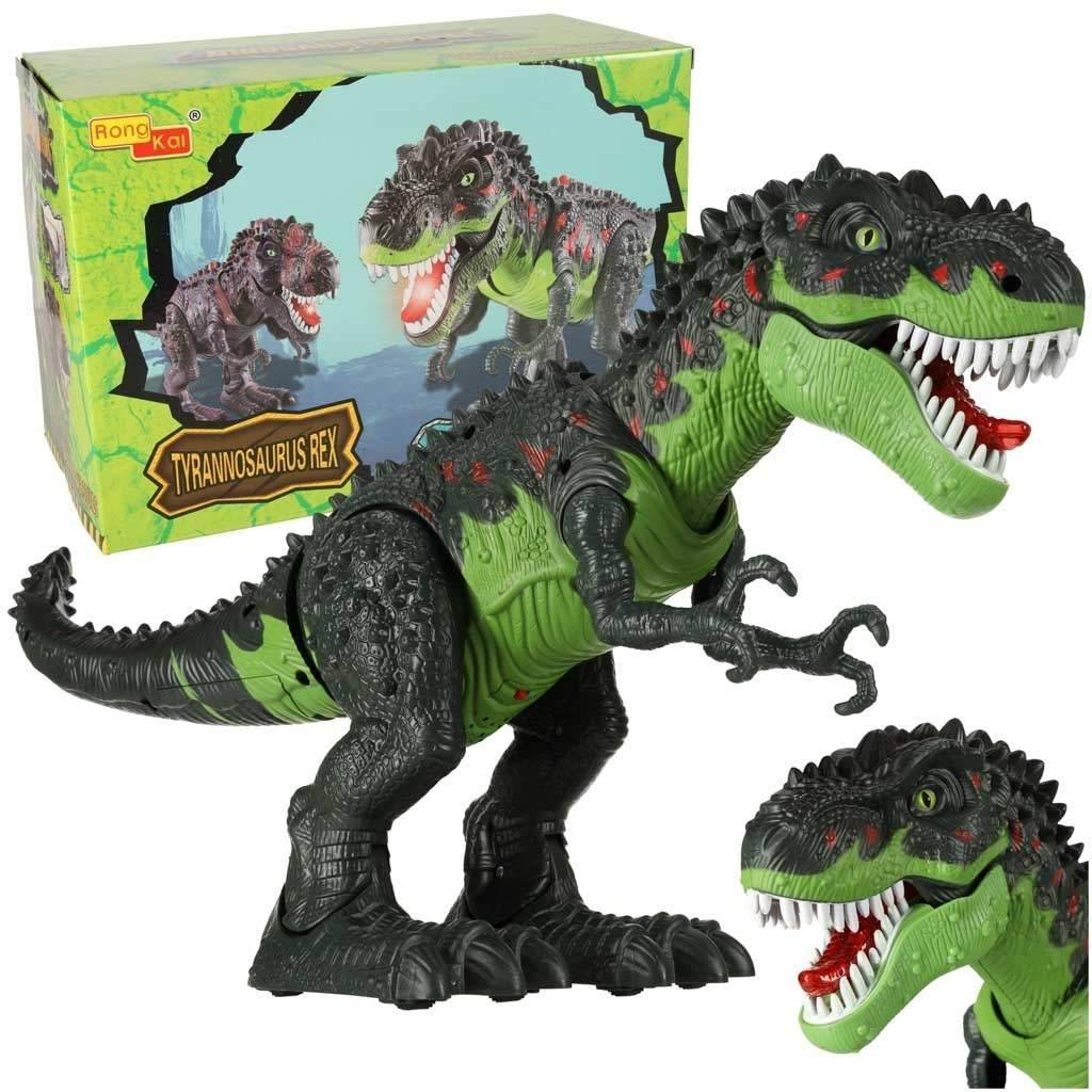 Interaktiv dinosaurus med lyd og lys, 45 cm