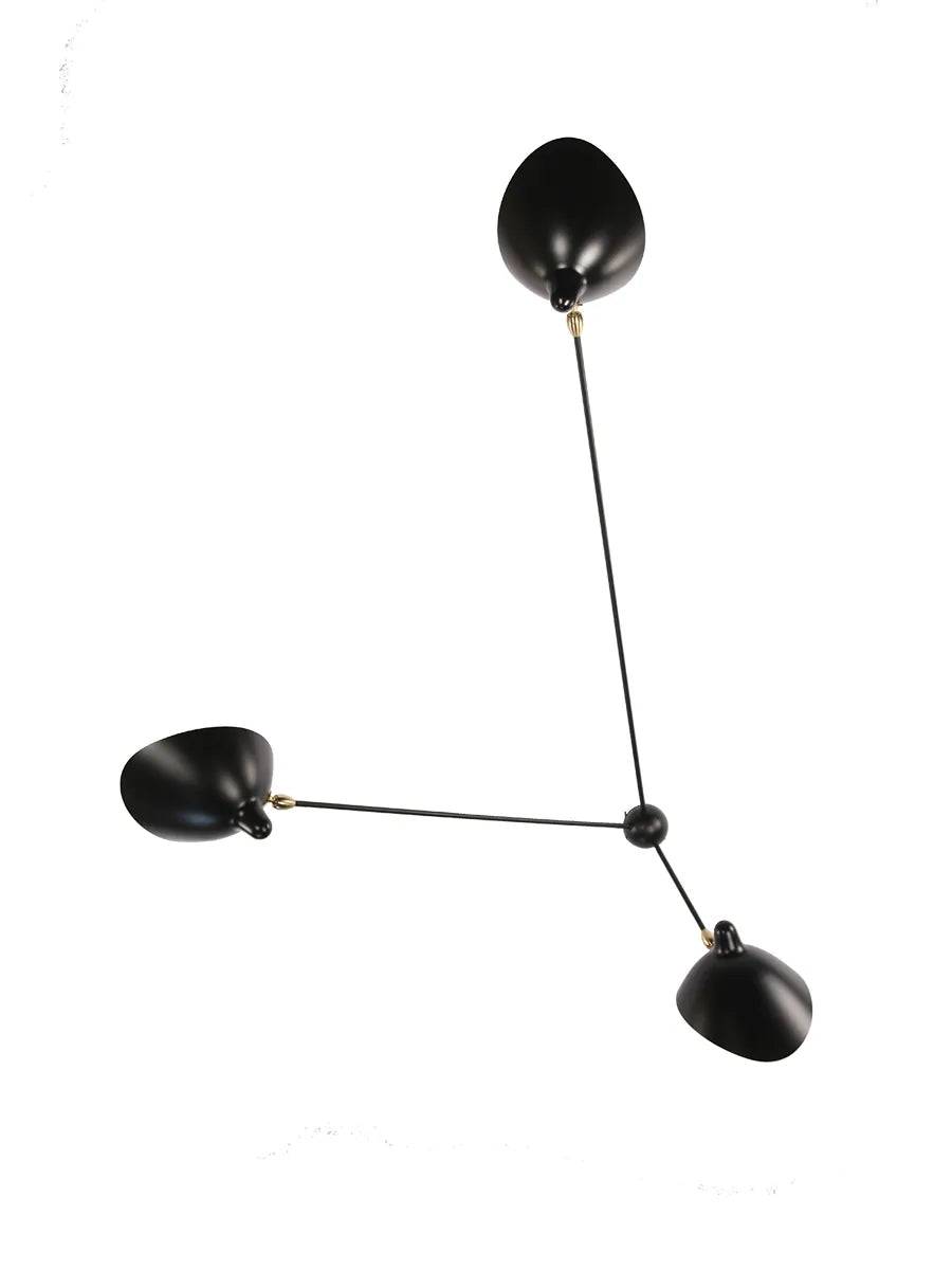 Spider Big Wall Lamp w/3 Fixed Arms af Serge Mouille - Jacobsen Plus