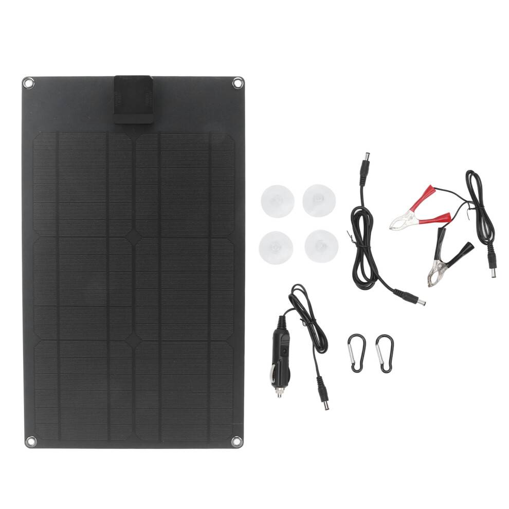 Innovativt 20W solpanel, vandtæt monokrystallinsk silicium af høj kvalitet til bærbar nødopladning udendørsaktiviteter, fleksibelt solpanel C