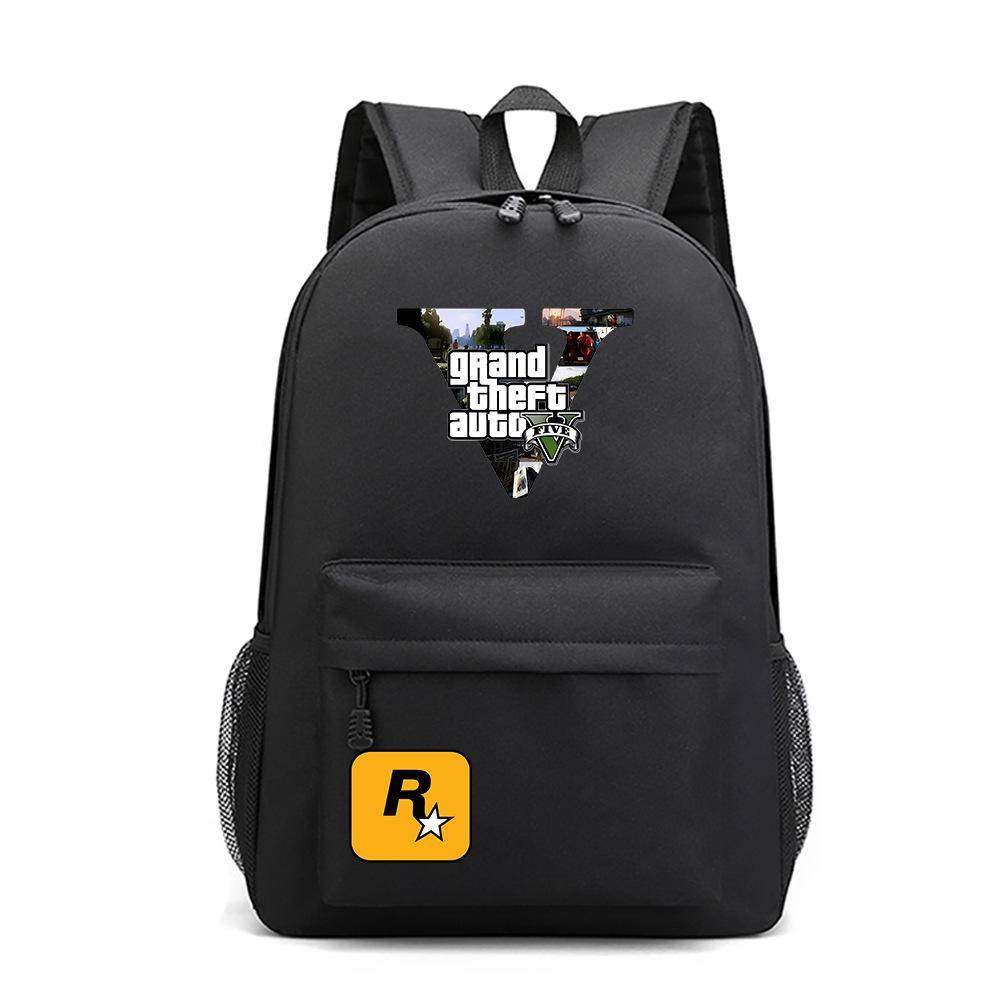 Anime Spel Merchandise Grand Theft Auto Skolväska Oxfordtyg Ryggsäck Studentryggsäck