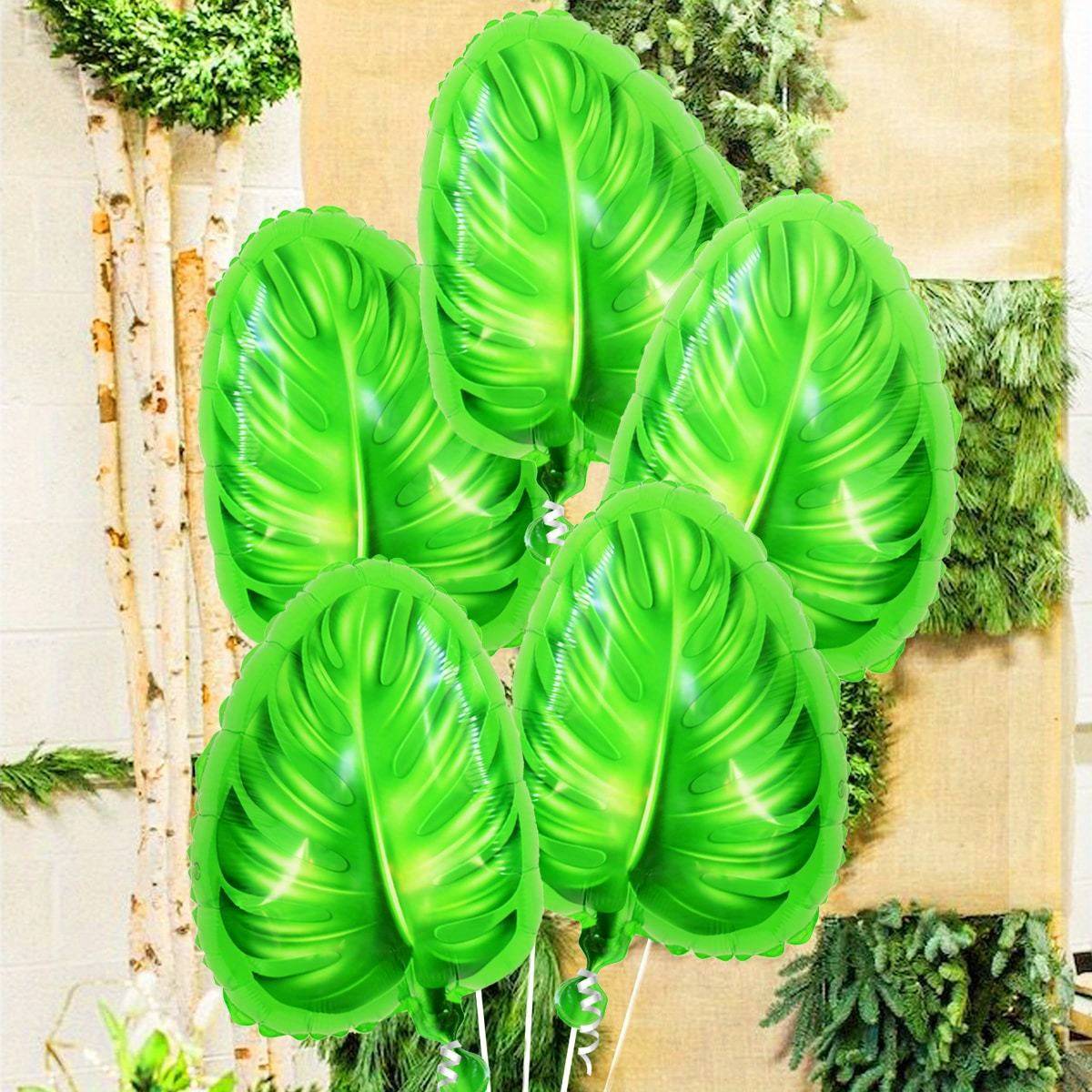 TEMU 5pcs, Back Leaf Balloon Set, Summer Hawaii Party Supplies, Halloween Decorations, Christmas Decorations