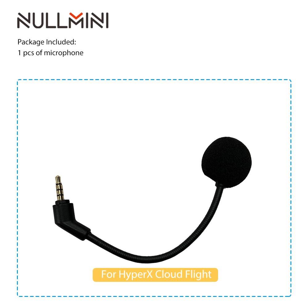 Nullmini ersättningsmikrofon för hyperx cloud alpha, cloud flight, cloud core, cloud ii, cloud silver headset