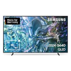 Samsung QLED 4K Q64D Fernseher 75 Zoll, TV mit Quantum Prozessor Lite 4K, 100% Farbvolumen, Upscaling, Motion Xcelerator, Smart TV, GQ75Q64DAUXZG, Deutsches Modell [2024]