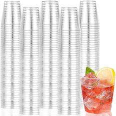 SENENQU 300 stycken 5 cl/50 ml shotglas plast shotglas plastspritmugg plastmugg återanvändbar transparent shot mugg för födelsedagar provsmakning festprylar