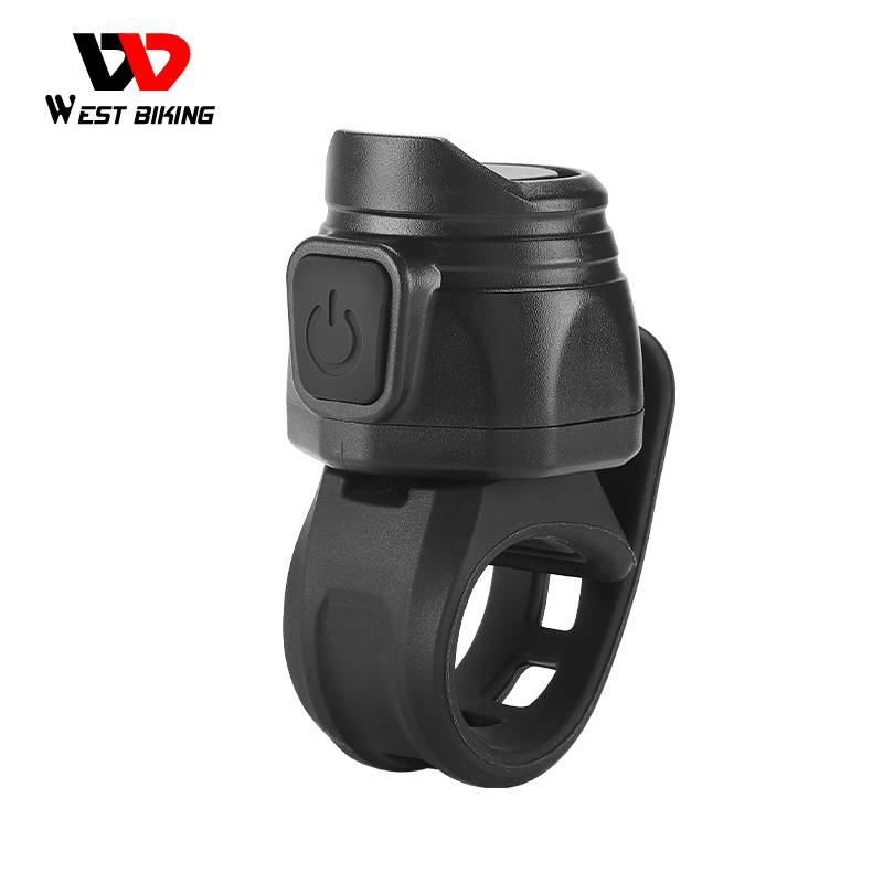 WEST BIKING USB Charging Cycling Speaker Portable Lightweight Bike Bell Loud 80DB Six Modes Outdoor Bicycle Electronic Bell