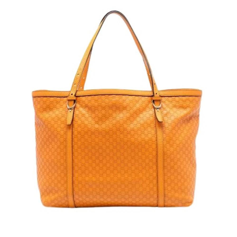 Gucci Vintage Pre-owned Nice Tote Bag - Vintage - Dame - Orange - ONE SIZE - Læder