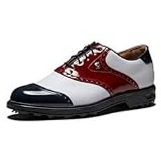 FootJoy Herr Premiere Series Wilcox golfsko, vit/marinblå/vin, 11 UK, Vitt marinblått vin, 43.5 EU