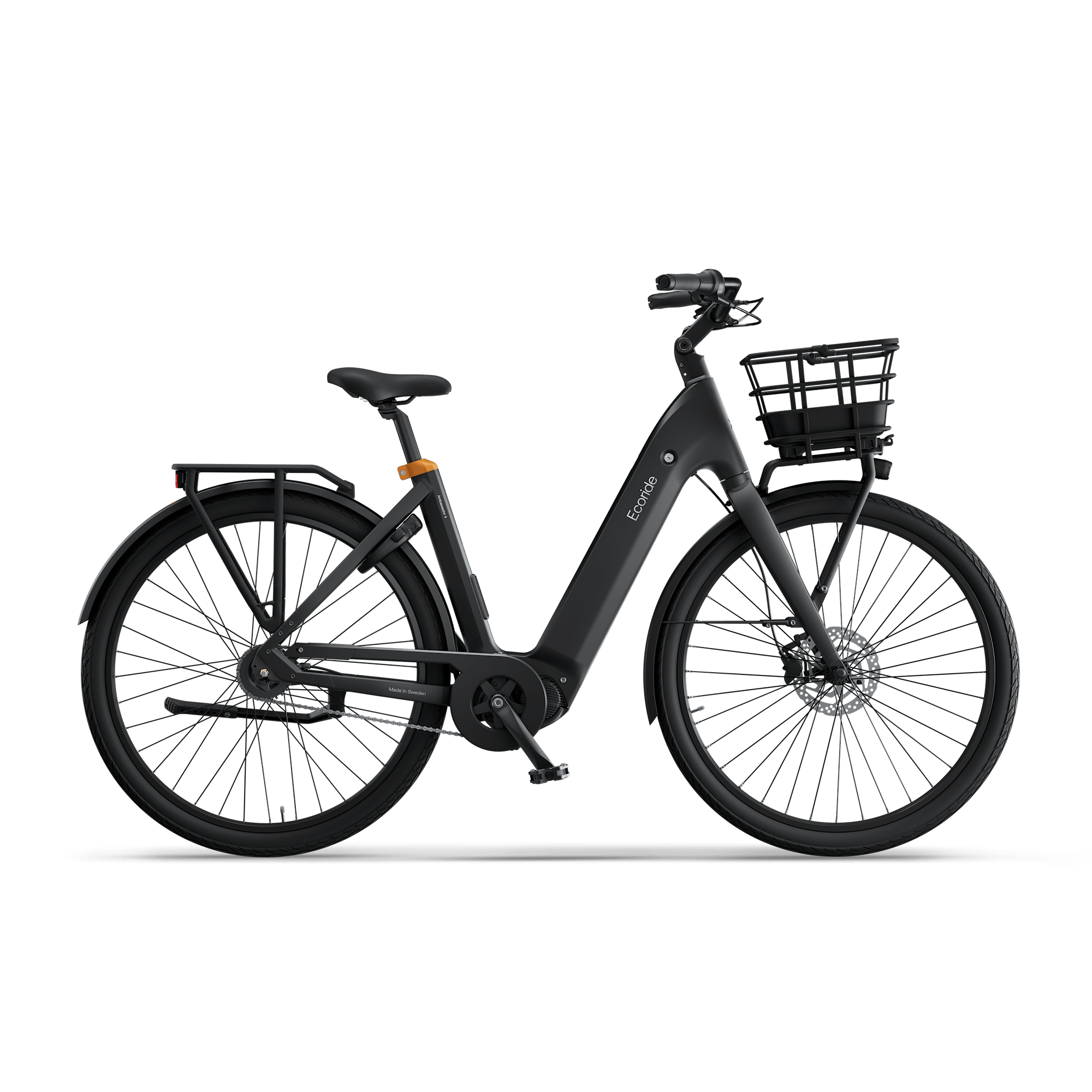 Ecoride Ambassador 4 Elcykel Mittmotor Kedja Fotbroms Svart S