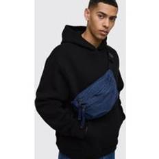 Mens Denim Double Pocket Cross Body Bag