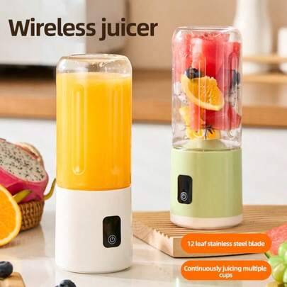 Bärbar USB-uppladdningsbar blender och juicer – lämplig för att göra smoothies, milkshakes och proteindrycker, perfekt för hemmet, kontoret och resor - Multifärgad (grön,rosa,Vit)