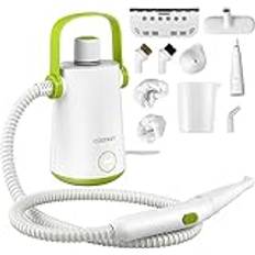 COSTWAY ångrengörare handenhet | 1 000 W & 300 ml vattenkapacitet & 10 tillbehörssatser | Steamshot Steam Cleaner för alla, mattor, fönster, kuddar, badrum