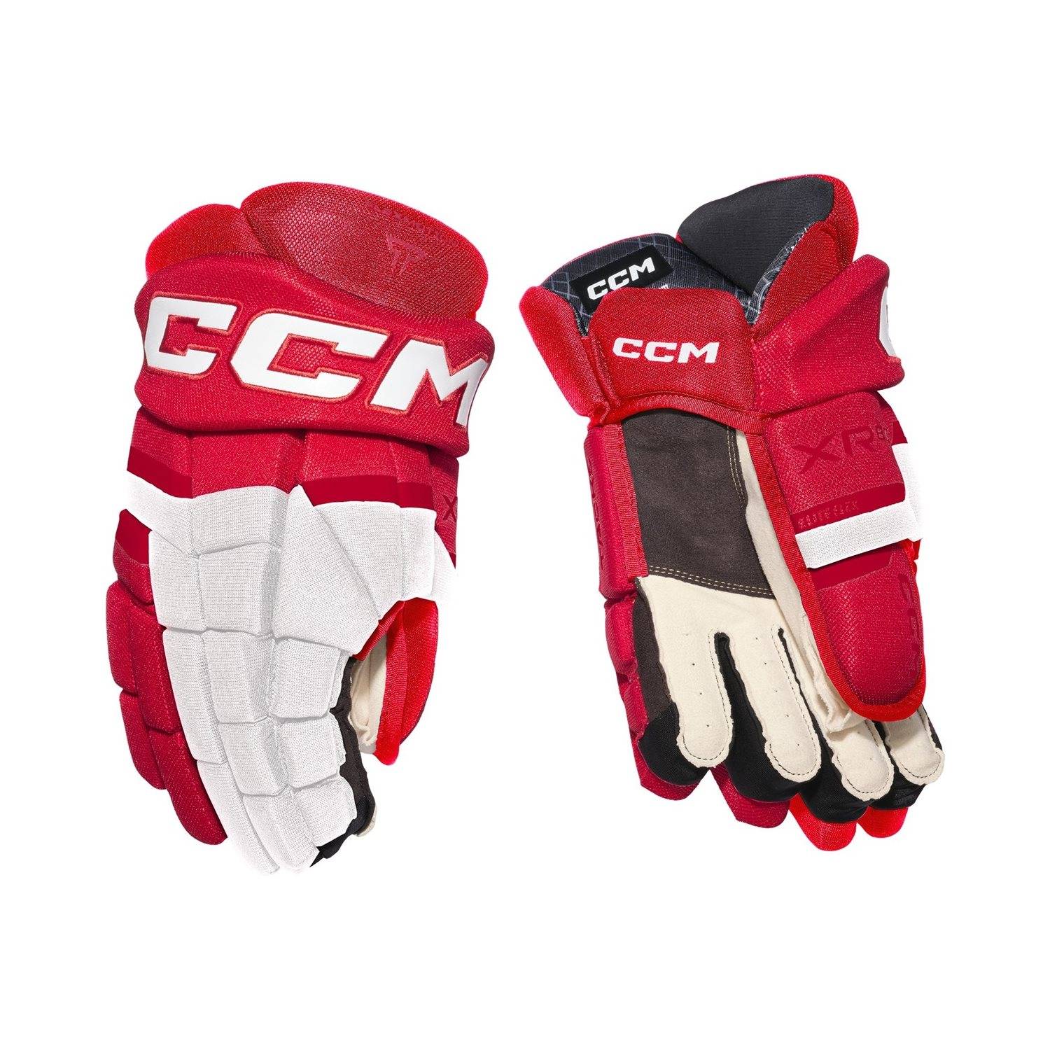 CCM Hockeyhandskar Tacks XR80 Jr White/Red