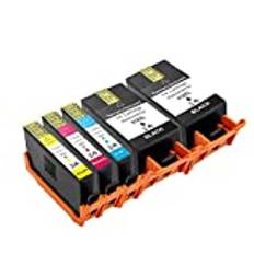 Ouguan 912XL kompatibla bläckpatroner för HP 912XL 912 XL för HP Officejet 8012 8010 8014 8015 8017 HP Officejet Pro 8020 8022 8023 8025 8024 (2 svart gul Cyan Magenta, 5 - Leveransomfattning: