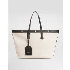 Atene shopping bag in sale&pepe fabric and alpine calfskin