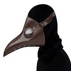 HINGTAT Plague Doctor Mask Halloween Fågelnäbbar Steampunk Kostym för vuxna barn Plague Doctor Props Cosplay Kostym