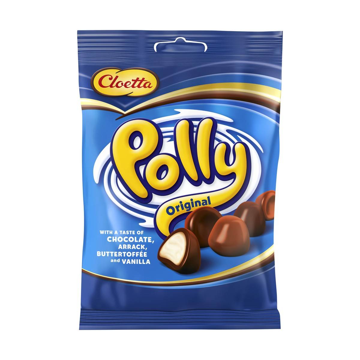 Choklad Cloetta Polly Blå, arrak och vanilj, 130 g