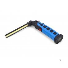 Hbm 450 lumen professionell vikbar och uppladdningsbar LED-lampa med 3 funktioner och magnet