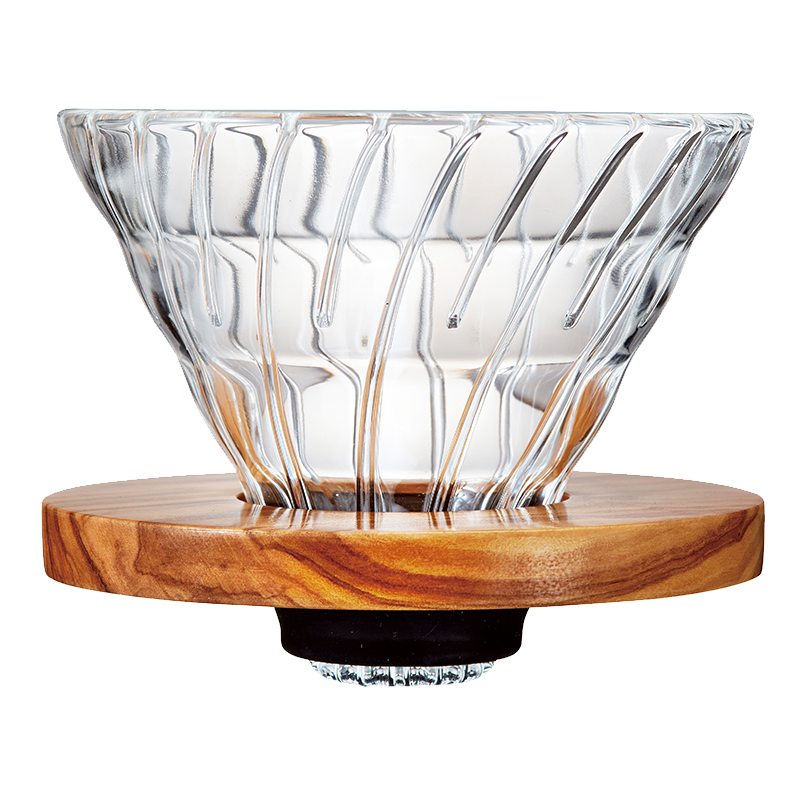 V60 Olive Wood Glass Dripper - 01