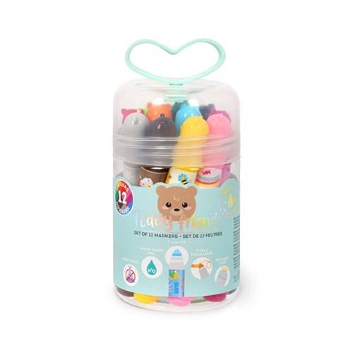 Tuschpennor Teddy Friends 12-pack