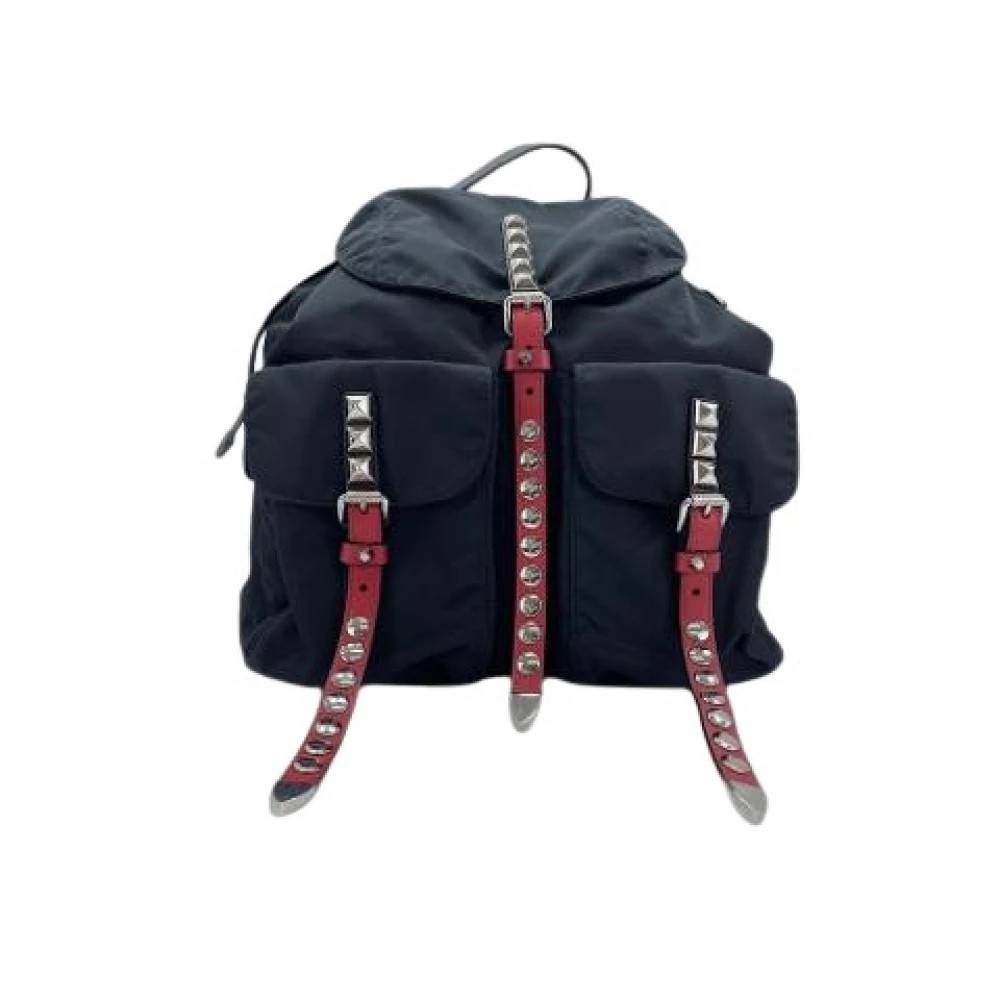 Prada Vintage Pre-owned Vintage Rygsæk - Vintage - Dame - Sort - ONE SIZE - Uld