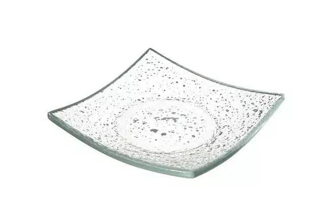 Vetro fingerfood firkantet transparent glasfad, 80x80mm