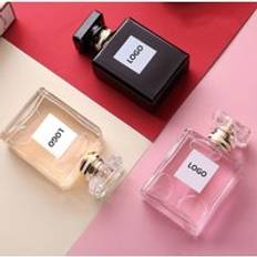 Free Sample Wholesale Luxury Women 50ml Square Spray Bottle Glass Perfume Bottle