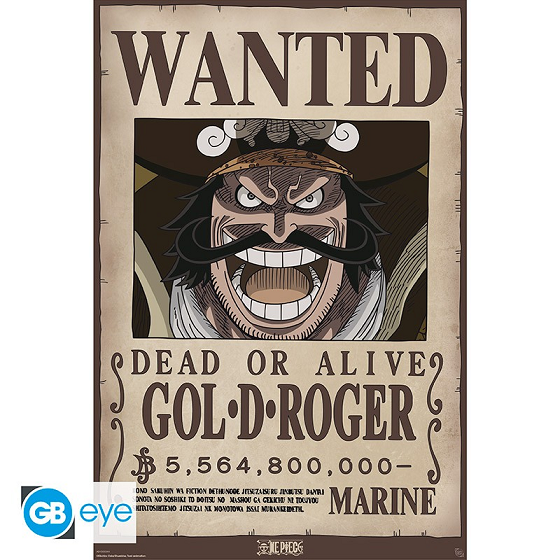 One Piece - Poster 91.5x61 - Wanted Gol .D. Roger
