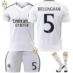 24-25 Real Madrid Bellingham 5 Hjemmefodboldtrøje Ny Sæson Seneste Voksen Børnetrøje Fodbold-WELLNGS Kids 26(140-150cm)